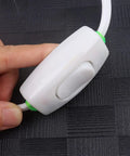 E27 Hanging Light Cord With On Off Switch White Socket 9.2 Ft Wire 2 Prong US Plug Copper Core 2x1 Mm2 Cable close-up