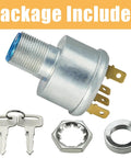 Golf Cart Ignition Switch With Key 4 Terminal Replacement Fits TXT Medalist Marathon Workhorse ST Shuttle and More 33639-G01