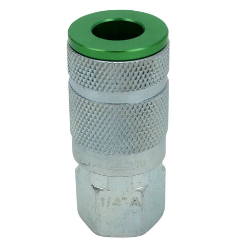 ColorFit A Style 14 Piece Coupler And Plug Kit 1 Quarter NPT Green durable steel connector with green coating
