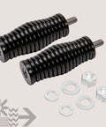 Black 2-Piece Heavy-Duty Stainless Steel CB Radio Antenna Spring Mount Base For Offroad UTV ATV SxS Side-By-Side 4-Wheeler