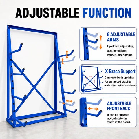 Built Like A Tank Four Tier Cantilever Rack For Heavy Lumber And Pipe Storage Made From Strong Alloy Steel Holding Up To Two Thousand Four Hundred Pounds For Garage Workshop Daily Grind
