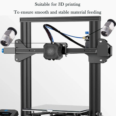 3D printer with 20Pcs PTFE Tube Connectors For 4mm Bowden Tubing Push To Connect Quick Fittings For 1.75mm Filament