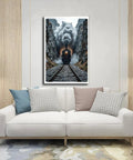Dope Steam Train Vintage Locomotive Canvas Poster Wall Art For Bedroom And Living Room Decor Retro Railway Tunnel Scene Unframed