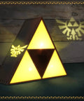 Legend Of Zelda Triforce Night Light LED Decorative Lamp For Game Room Bedroom Desk Fans Collectors Gift glowing on a shelf