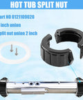 2-pack 2-inch spa hot tub heater split-nut unions with screws and gasket.