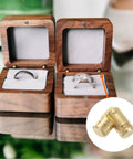 Invisible Brass Barrel Hinges 5x15mm Concealed Hidden Hinge For Jewelry Boxes And Music Boxes Gold Tone 20 Pack with open wooden boxes