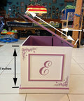 Open toy box with installed soft close hinges for toy box and toy chest set of 2 slow closing safety hinges preventing finger pinch, no slam, easy install.