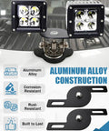 Universal Dual Pod Light Mounting Brackets for Off Road Vehicles with aluminum alloy construction
