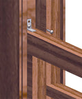Kid Proof Window Guard With Tamper Resistant Screws, Non Egress Fixed Design, white finish, close-up of mounting detail