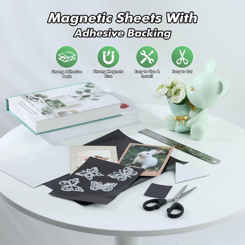 36 Pack Magnetic Sheets With Adhesive Backing 8 By 11 Inch Peel And Stick 20 Mil Magnetic Paper for craft and DIY projects