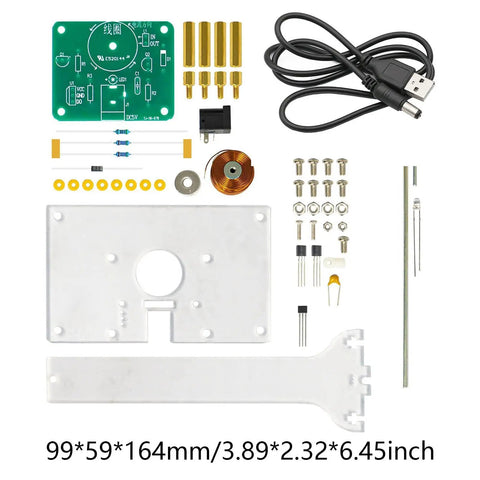Components of Hands On Electromagnetic Swing Experiment Kit For STEM Education, Power Cord Included, DIY Physics Toy.