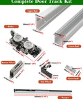 Slick Soft Close Barn Door Hardware Kit Featuring A Dead Simple Concealed Trackless Ghost Design With Smooth Riding Mirrored Panels And No Stress Floor Guide For Total Room Makeovers, complete door track kit with rails and wheels.