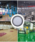 UFO LED High Bay Lights 6 Pack 300W 30000LM Waterproof Heavy Duty Industrial Bay Lighting 6500K Cool White For Warehouse