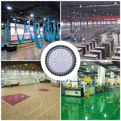 UFO LED High Bay Lights 6 Pack 300W 30000LM Waterproof Heavy Duty Industrial Bay Lighting 6500K Cool White For Warehouse