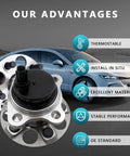 Beefed Up Rear Wheel Bearing Hub Assembly 512505 2 Pack For Toyota Prius 2010-2015 with 5 Lug 4 Bolt ABS on display
