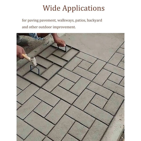 Walkway Concrete Path Molds 23.6 By 11.8 Inches Reusable DIY Stepping Stone Paver Set for garden patio pathway installation