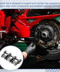 Premium Manganese Steel ISO 16B-3 Roller Chain Offset Half Link for Heavy Duty Machinery demonstrating installation.