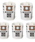 Image of 5 Pack Replacement Filter Bags For 5 To 8 Gallon Vacuums Type E White Works With 90661 9066100 9066108 9066111 9066127 9066133