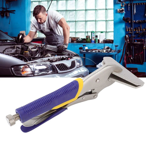 Sturdy 10 Inch Locking Pliers Made From Carbon Steel With Anti Slip Rubber Handles And Adjustable Screw for effective metal clamping.