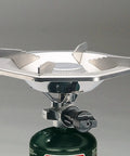 BottleTop Propane Stove Portable Camping Cooker With Adjustable Burner And 10,000 Total BTUs Of Cooking Power, close-up.