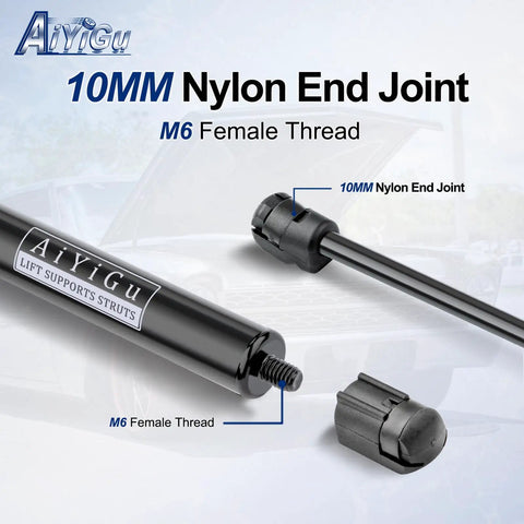 Close-up of Heavy Duty Front Hood Lift Supports Gas Springs For 2017 Through 2022 Ford F 250 F 350 F 450 F 550 Super Duty