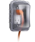Weatherproof In-Use Electrical Outlet Cover 1-Gang With Horizontal Or Vertical Mount Outdoor Ready 2.75 Inch Clear Box Cover