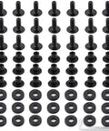 Dang Tough And Zero Drama Rig 21 Set Chicago Screw Kit with black carbon steel screws and slotted nuts for Kydex and leather.