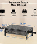 Ergonomic Monitor Stand Riser With Metal Mesh Drawer And Phone Holder Height Adjustable At 4.13 4.92 And 5.71 Inches Go To Desk Organizer