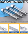 Six Piece Wedge Anchors Three Quarter Inch By Six Inch Zinc Plated Heavy Duty Concrete Fasteners Carbon Steel Construction Ideal For Securing Machinery Frames Railings And Structural Installations In Masonry