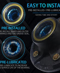 4 Bolt Trailer Hub Kit For 2000 Lb Axles, Preinstalled And Lubricated, shows pre-installed bearings and grease seal