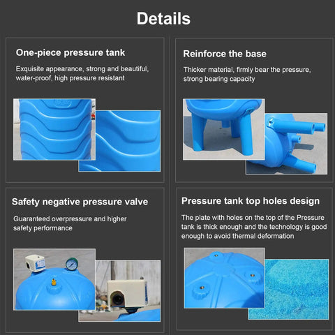 Details of Premium PE Plastic Well Pressure Tank For Home Water System And Booster Tank Durable Water Storage Bladder With Safe Pressure