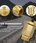 Brass Automatic Float Valve With Half Inch NPT Thread Air Bleed Vent For Hot Water Radiators And Boilers close-up view