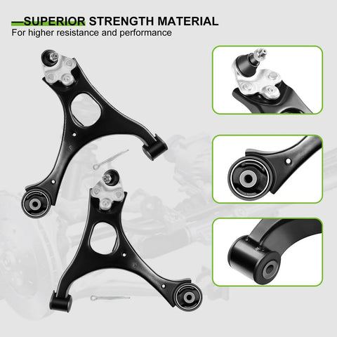 SCITOO front suspension kit: two black lower control arms with ball joints for Honda Civic 2006–2011
