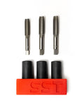 Tap Socket Wrench Three Piece Adapter Set For Quick Threading Snug Secure Durable With Easy Storage And Organization