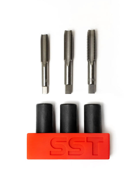 Tap Socket Wrench Three Piece Adapter Set For Quick Threading Snug Secure Durable With Easy Storage And Organization