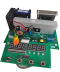 25KHz 200W Ultrasonic Cleaner PCB Driver Board With Display For Precision Cleaning Systems, wiring and digital display visible