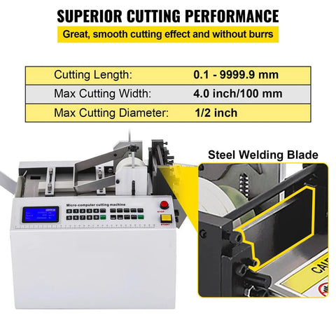 Heavy Duty Auto Tube Cutter 650W with digital controls for precise cutting of tubing and sleeves in automotive work.