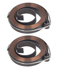 Two Piece Drill Press Return Spring Set Made From Spring Steel, Heavy Duty Feed Return Coil For Bench Drilling With Blackened Finish