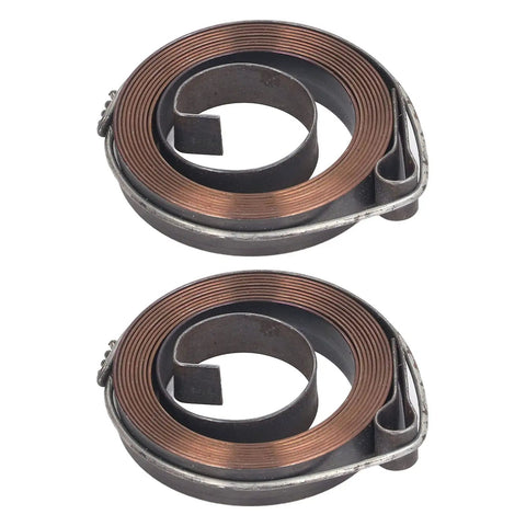 Two Piece Drill Press Return Spring Set Made From Spring Steel, Heavy Duty Feed Return Coil For Bench Drilling With Blackened Finish