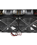 Dual fan setup of Beefy 12V To 48V 2500W High Frequency Induction Heater Kit with ZVS Induction Heating Board Module visible