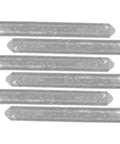 Six pieces of 12 Pc Aluminum Filler Rods Welding Sticks For Reliable Low Temp Welds on white background