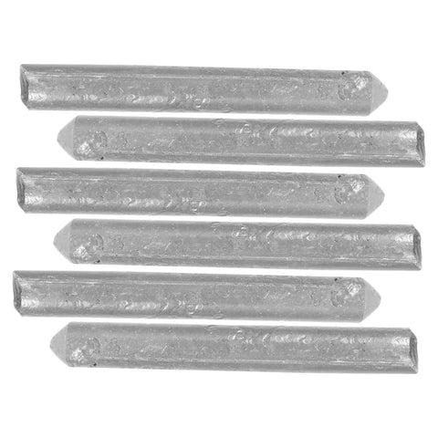 Six pieces of 12 Pc Aluminum Filler Rods Welding Sticks For Reliable Low Temp Welds on white background