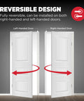 Dummy Door Handle Set For Interior Doors Single Sided Lever For Closets And French Doors Pantries Matte Black Non Turning Push Pull Lever Reversible Left Or Right Install Microban Protection Easy DIY Mount reversible design for left and right doors