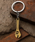 Adjustable Wrench Keychain For Women With Realistic Copper Color Mini Tool Charm Industrial Style Keys Charm