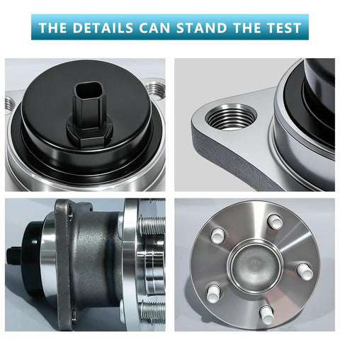 Close-up views of Rear Wheel Hub Bearing Assembly Drop In Ready 2 Pack Compatible With Toyota Corolla 2009 2019 Matrix 2009 2014