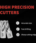 Annular cutter set 6 pcs with Weldon 3/4 shank, cutting depth 1 in, OD 1/2 to 1-1/16 in for magnetic drill press