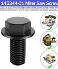 Miter Saw Arbor Bolt Replacement 8mm M8 14534401 for Dewalt, black bolt with left-hand thread, fits 1710, 3660, 3680 series.