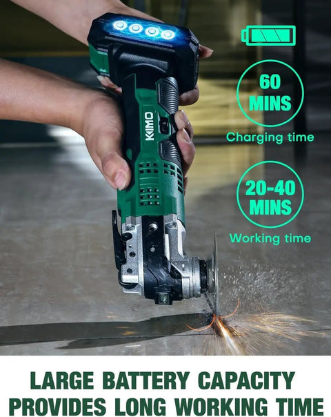 20V Cordless Oscillating Tool Kit With 26Pcs Accessories, 21000 OPM, 6 Speeds, 3 Degree Oscillation, LED Light, Battery Powered Your Go To All In One Multi Tool For Cutting Wood, Nailing, Scraping, And Sanding. cutting metal with LED light
