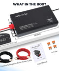 True 2000W Sine Wave Inverter DC 12V To AC 110 120V box contents including cables, remote, and fuses