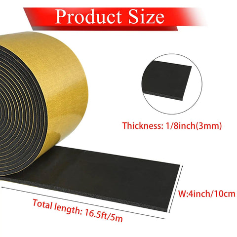 4 Inch Foam Pipe Insulation Tape 16.5 Ft Self Adhesive Foam Wrap for HVAC Lines 1/8 Inch Thick product dimensions